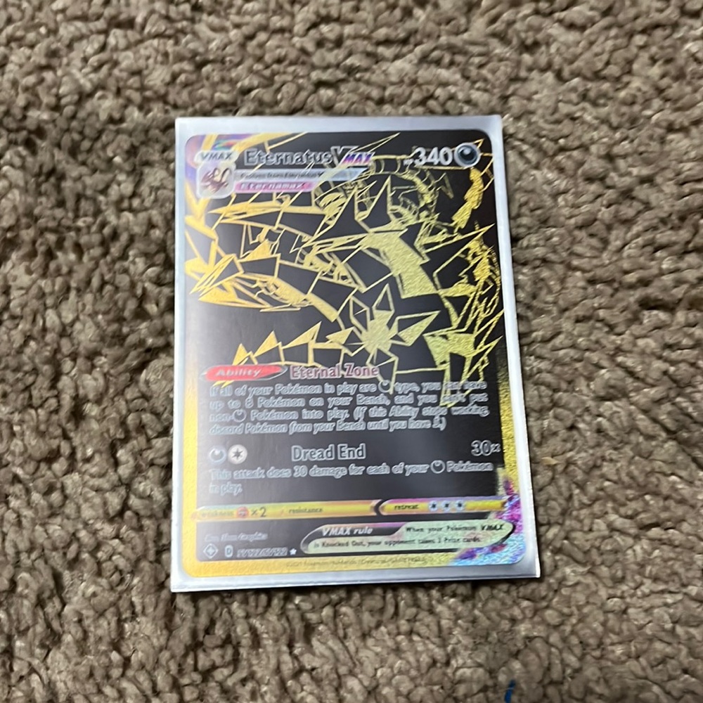 Rare Eternatus vmax Pokémon card great Condition rarely touched